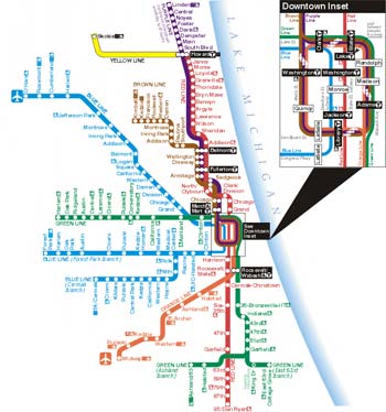 Схема чикагского метро