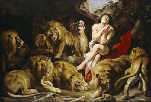 Питер Рубенс. Даниэль в логове со львами.